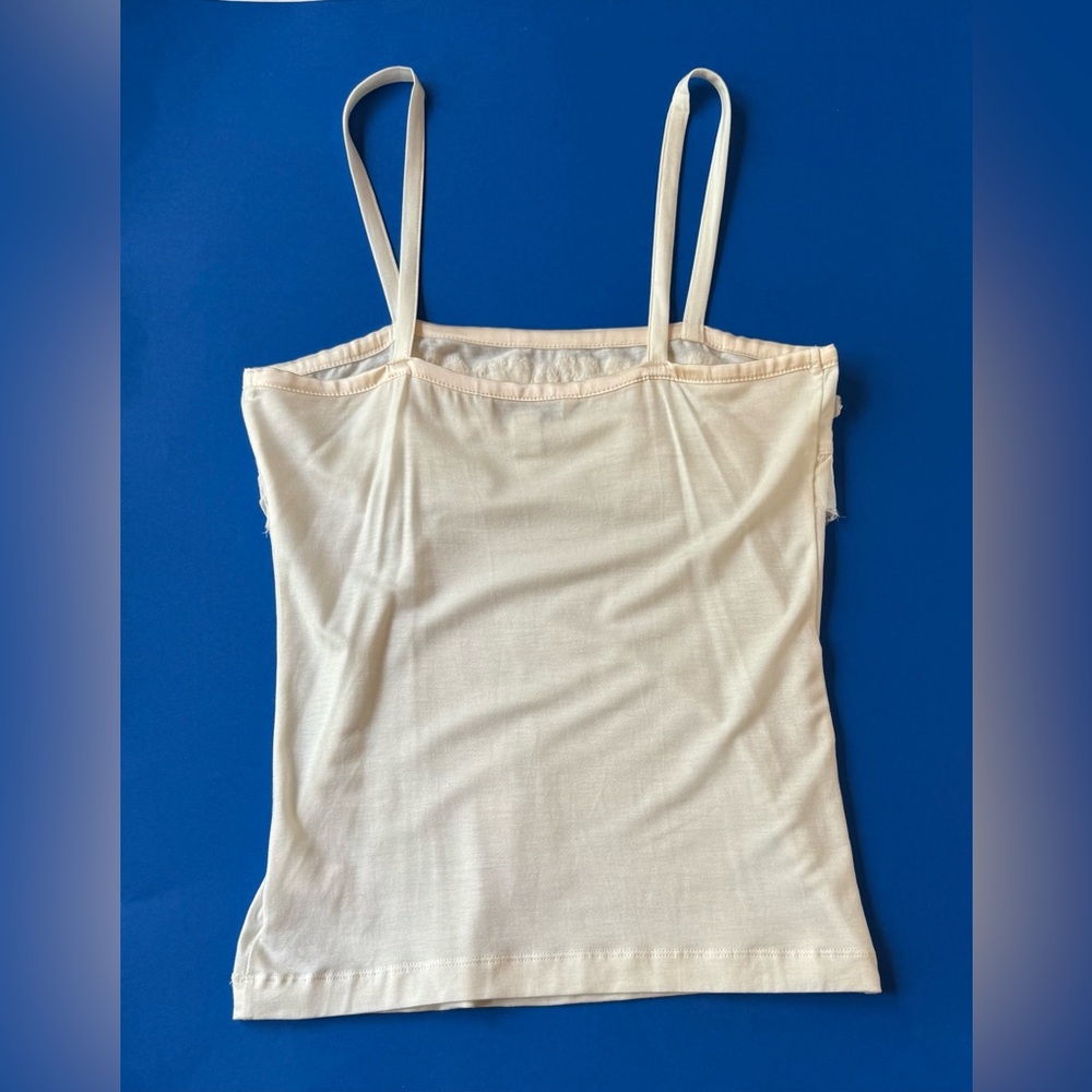 Banana Republic Womens Size S Cream Lace & Sequin Spaghetti Strap Camisole Tank - Picture 2 of 5